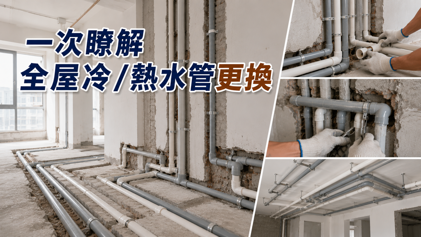 一次瞭解全屋冷/熱水管更換